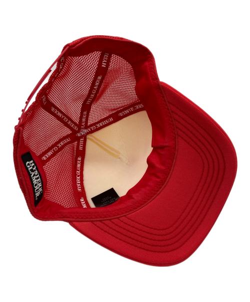 Hysteric Glamour（ヒステリックグラマー）Hysteric Glamour (ヒステリックグラマー) Unlimited Mesh Cap/アンリミテッドメッシュキャップ レッド サイズ:FREEの古着・服飾アイテム