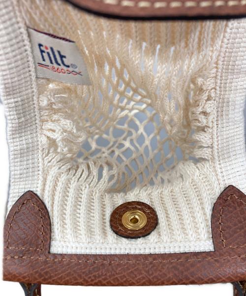 LONGCHAMP（ロンシャン）LONGCHAMP (ロンシャン) Le Pliage Filet ニットメッシュ ショルダーバッグ ベージュ 未使用品の古着・服飾アイテム