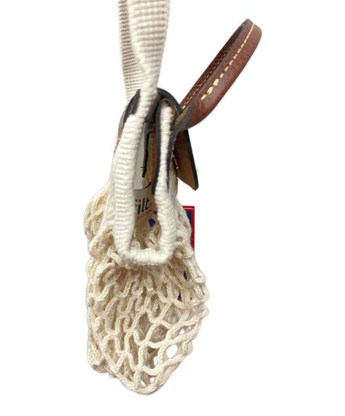 LONGCHAMP（ロンシャン）LONGCHAMP (ロンシャン) Le Pliage Filet ニットメッシュ ショルダーバッグ ベージュ 未使用品の古着・服飾アイテム