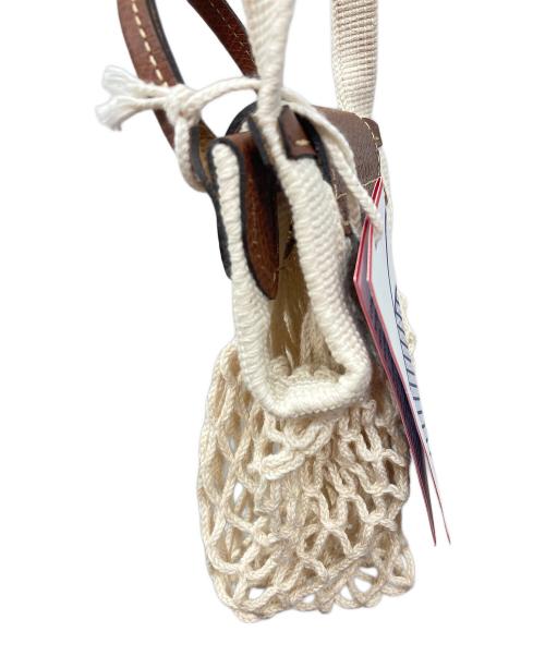 LONGCHAMP（ロンシャン）LONGCHAMP (ロンシャン) Le Pliage Filet ニットメッシュ ショルダーバッグ ベージュ 未使用品の古着・服飾アイテム