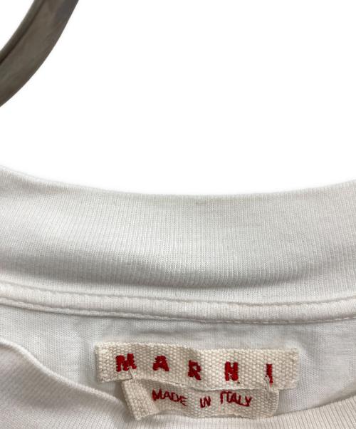MARNI（マルニ）MARNI (マルニ) ロゴTシャツ ホワイト×ピンク サイズ:36の古着・服飾アイテム