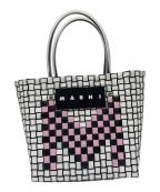 MARNIマルニ）の古着「ピクニックバッグ」｜ホワイト×ブラック