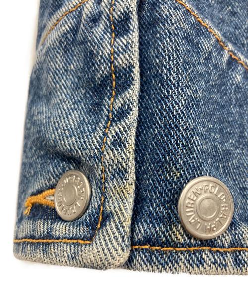 POLO RALPH LAUREN（ポロ・ラルフローレン）POLO RALPH LAUREN (ポロ・ラルフローレン) 襟コーデュロイデニムジャケット インディゴ サイズ:Lの古着・服飾アイテム