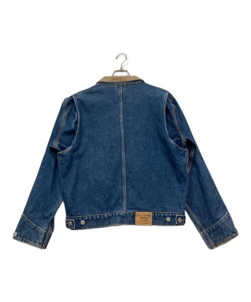 POLO RALPH LAUREN（ポロ・ラルフローレン）POLO RALPH LAUREN (ポロ・ラルフローレン) 襟コーデュロイデニムジャケット インディゴ サイズ:Lの古着・服飾アイテム