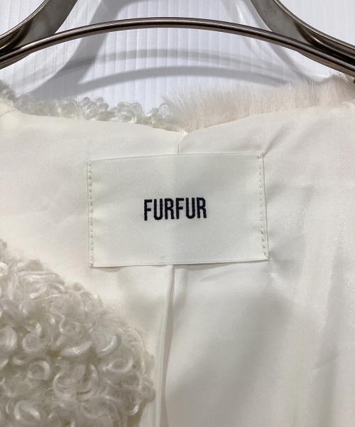 furfur（ファーファー）furfur (ファーファー) エコファーミックスブルゾン アイボリー サイズ:FREEの古着・服飾アイテム