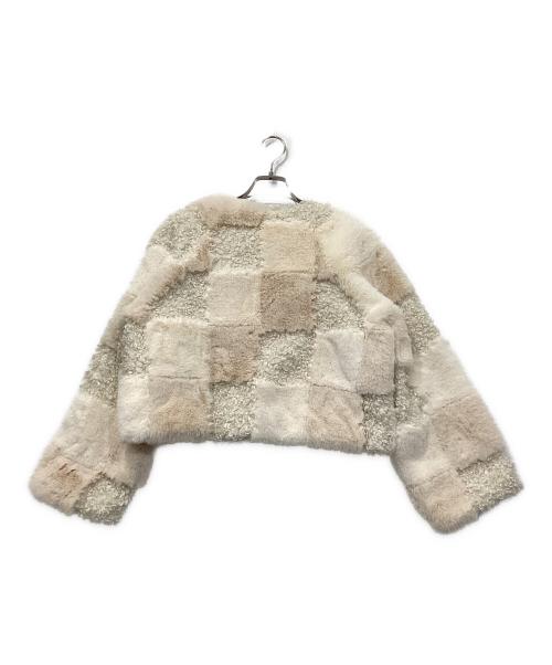 furfur（ファーファー）furfur (ファーファー) エコファーミックスブルゾン アイボリー サイズ:FREEの古着・服飾アイテム