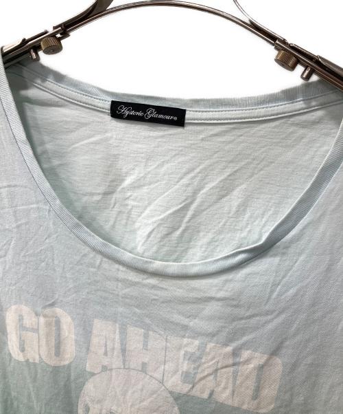 Hysteric Glamour（ヒステリックグラマー）Hysteric Glamour (ヒステリックグラマー) GO AHEAD グラデーション スカル 半袖Tシャツ ホワイト×グリーン サイズ:freeの古着・服飾アイテム