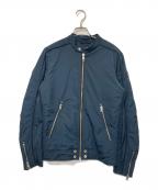 DIESELディーゼル）の古着「ナイロンライダースジャケット」｜ネイビー