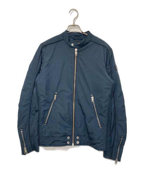 DIESEL（ディーゼル）DIESEL (ディーゼル) ナイロンライダースジャケット ネイビー サイズ:Mの古着・服飾アイテム