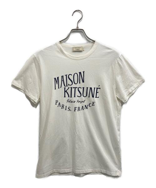 maison kitsune（メゾンキツネ）MAISON KITSUNE (メゾンキツネ) TEE-SHIRT PALAIS ROYAL パレ ロワイヤル/プリントTシャツ ホワイト サイズ:Sの古着・服飾アイテム