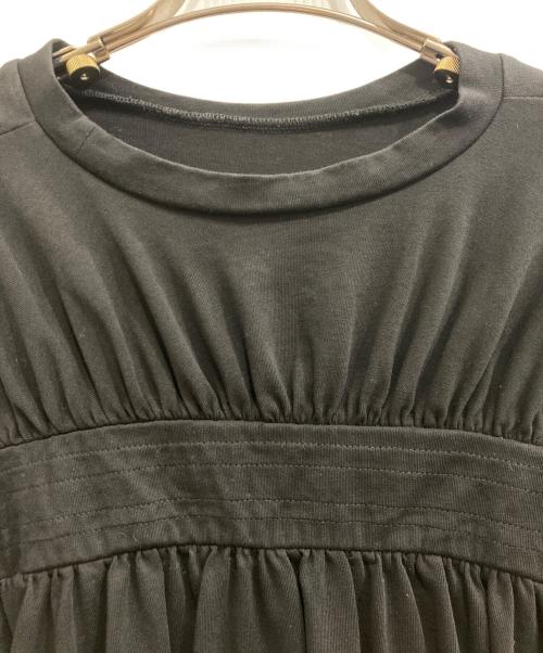 SUM1 STYLE（スミスタイル）SUM1 STYLE (スミスタイル) ギャザー七分袖Tシャツ ブラック サイズ:FREEの古着・服飾アイテム