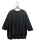 SUM1 STYLE (スミスタイル) ギャザー七分袖Tシャツ ブラック サイズ:FREE：5000円