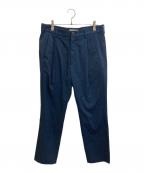 jiedaジエダ）の古着「GABADINE TUCK SLACKS」｜ブルー