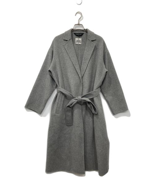 INDIVI（インディヴィ）INDIVI (インディヴィ) ハミルトンウール リバーテーラーコート グレー サイズ:38の古着・服飾アイテム