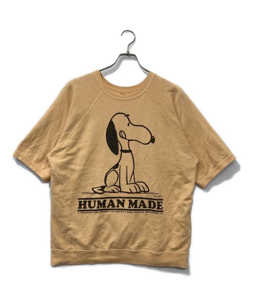 HUMAN MADE（ヒューマンメイド）HUMAN MADE (ヒューマンメイド) PEANUTS (ピーナッツ) PEANUTS S/S SWEATSHIRT #2/ピーナッツ　ショートスリーブ　スウェットシャツ＃2 オレンジ サイズ:Lの古着・服飾アイテム