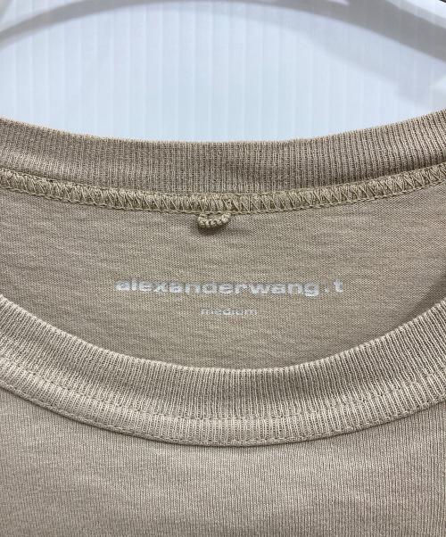 ALEXANDER WANG（アレキサンダー・ワン）ALEXANDER WANG (アレキサンダー・ワン) ESSENTIAL JSY SS TEE ベージュ サイズ:mediumの古着・服飾アイテム