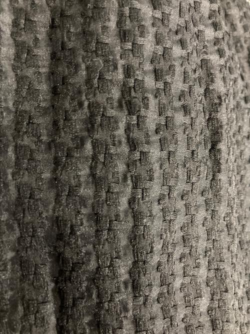 Le Jardiner（ル・ジャルディニエ）Le Jardiner (ル・ジャルディニエ) ビスチェ風ハイネック花柄シアーレースワッフルワンピースドレス ブラック サイズ:Mの古着・服飾アイテム