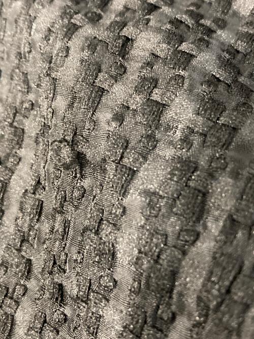 Le Jardiner（ル・ジャルディニエ）Le Jardiner (ル・ジャルディニエ) ビスチェ風ハイネック花柄シアーレースワッフルワンピースドレス ブラック サイズ:Mの古着・服飾アイテム