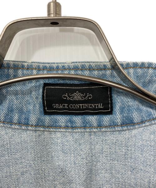 GRACE CONTINENTAL（（グレースコンチネンタル）GRACE CONTINENTAL (（グレースコンチネンタル) ビジュー付デニムジャケット インディゴ サイズ:38の古着・服飾アイテム