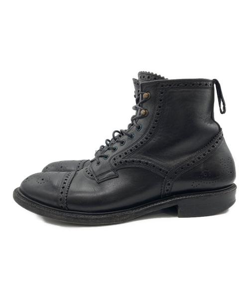 foot the coacher（フットザコーチャー）foot the coacher (フットザコーチャー) ウィングチップブーツ ブラック サイズ:8.5の古着・服飾アイテム