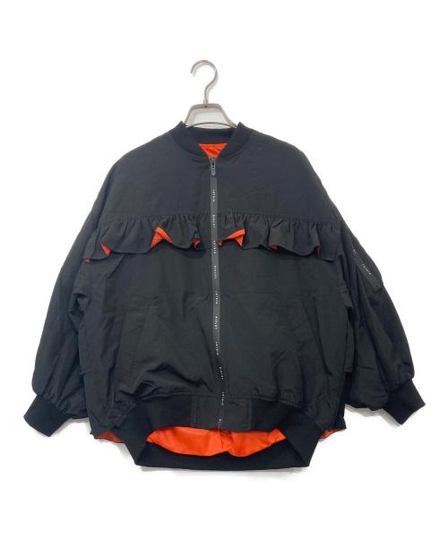 Risley（リズレー）RISLEY (リズレー) バックフリルブルゾン ブラック サイズ:FREEの古着・服飾アイテム