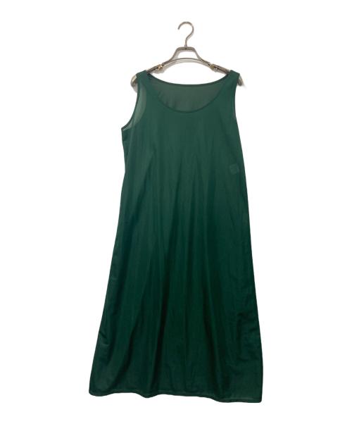 PLEATS PLEASE（プリーツプリーズ）PLEATS PLEASE (プリーツプリーズ) フルーツ柄 レースプリーツ ワンピース グリーン サイズ:4の古着・服飾アイテム