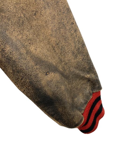 BIGI（ビギ）BIGI (ビギ) 袖リアルレザースタジャン レッド サイズ:Mの古着・服飾アイテム