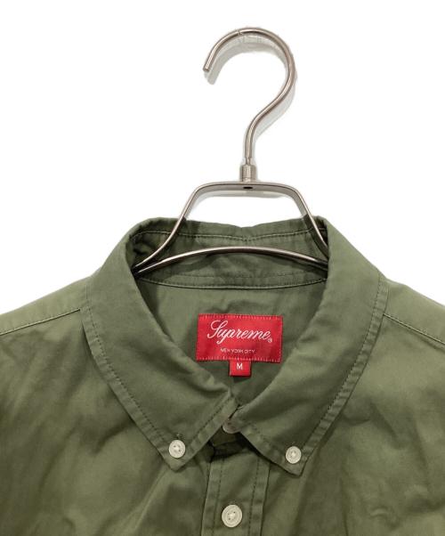 SUPREME（シュプリーム）Supreme (シュプリーム) 22AW Small Box Logo Twill shirt/22AW　スモール　ボックス　ロゴ　ツイル　シャツ グリーン サイズ:Mの古着・服飾アイテム