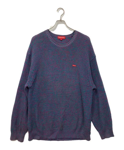 SUPREME（シュプリーム）SUPREME (シュプリーム) Small Box Speckle Sweater/スモール　ボックス　スパークル　セーター ブルー サイズ:XLの古着・服飾アイテム