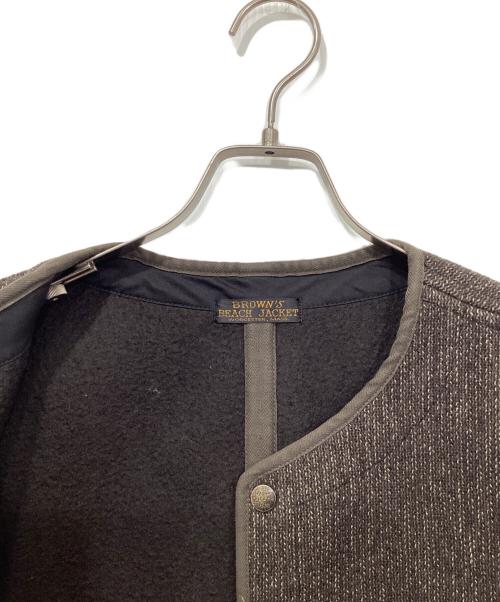 BROWN'S BEACH JACKET（ブラウンズビーチジャケット）BROWN'S BEACH JACKET (ブラウンズビーチジャケット) BROWN'S BEACH EARLY VEST/ブラウンズ　ビーチ　アーリー　ベスト ブラウン サイズ:38の古着・服飾アイテム