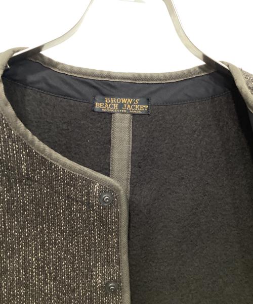 BROWN'S BEACH JACKET（ブラウンズビーチジャケット）BROWN'S BEACH JACKET (ブラウンズビーチジャケット) BROWN'S BEACH EARLY VEST/ブラウンズ　ビーチ　アーリー　ベスト ブラウン サイズ:38の古着・服飾アイテム