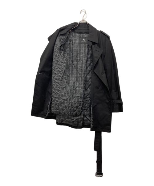 BURBERRY BLACK LABEL（バーバリーブラックレーベル）BURBERRY BLACK LABEL (バーバリーブラックレーベル) ライナー付トレンチコート ブラック サイズ:XLの古着・服飾アイテム