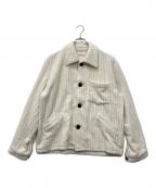 MATSUFUJIマツフジ）の古着「Wide Corduroy Jacket/ワイドコーデュロイジャケット」｜アイボリー