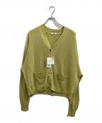 sabyサバイ）の古着「PAPER KNIT CARDIGAN」｜イエロー