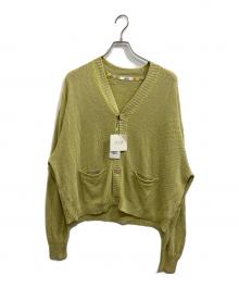 saby（サバイ）の古着「PAPER KNIT CARDIGAN」｜イエロー
