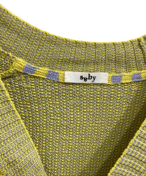 saby（サバイ）saby (サバイ) PAPER KNIT CARDIGAN イエロー サイズ:３（ｌ） 未使用品の古着・服飾アイテム