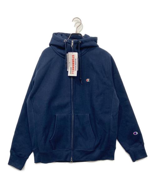 Champion REVERSE WEAVE（チャンピオン リバース ウィーブ）Champion REVERSE WEAVE (チャンピオン リバース ウィーブ) ジップフーデッドスウェットシャツ ネイビー サイズ:XL 未使用品の古着・服飾アイテム