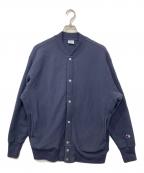 Champion REVERSE WEAVE×BEAMS×MIN-NANOチャンピオン リバース ウィーブ×ビームス×ミンナノ）の古着「スナップボタンスウェットジャケット」｜ネイビー