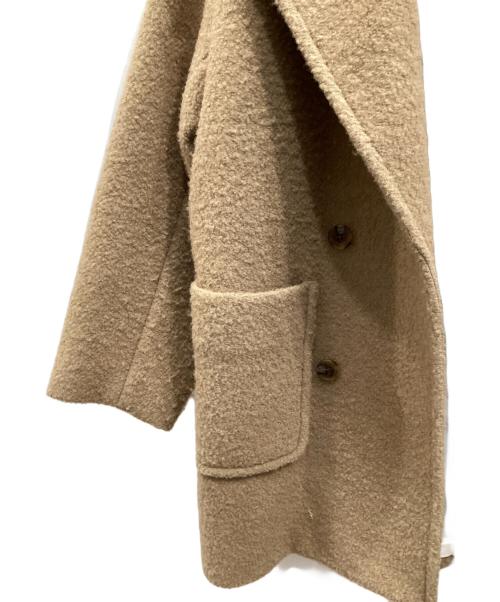 MACPHEE（マカフィー）MACPHEE (マカフィー) ブークレーボンディング ダブルブレストコート キャメル サイズ:36の古着・服飾アイテム