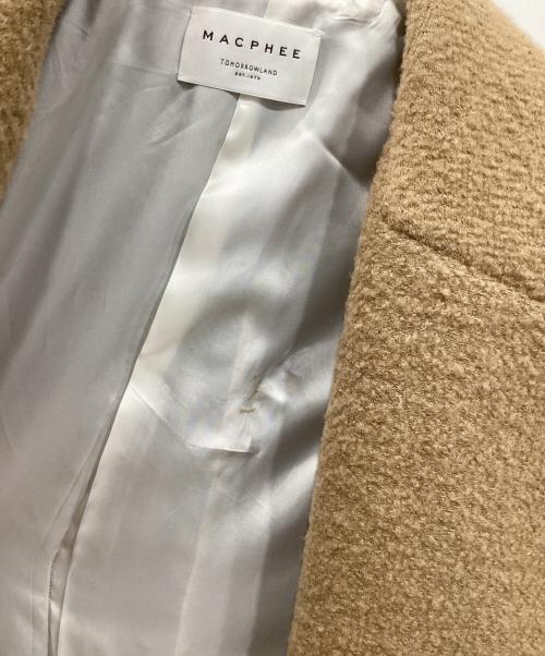 MACPHEE（マカフィー）MACPHEE (マカフィー) ブークレーボンディング ダブルブレストコート キャメル サイズ:36の古着・服飾アイテム
