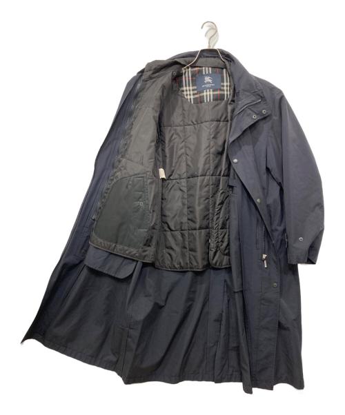BURBERRY LONDON（バーバリーロンドン）BURBERRY LONDON (バーバリーロンドン) ライナー付スタンドカラーコート ネイビー サイズ:Mの古着・服飾アイテム
