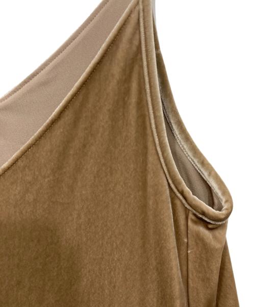 ANAYI（アナイ）ANAYI (アナイ) ベロアキャミソールワンピース ベージュ サイズ:36の古着・服飾アイテム