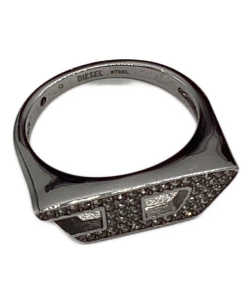 DIESEL（ディーゼル）DIESEL (ディーゼル) Dロゴリング シルバー サイズ:9号の古着・服飾アイテム