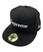 SUPREME×New Eraシュプリーム×ニューエラ）の古着「Box Logo Piping cap/ボックスロゴパイピングキャップ」｜ブラック