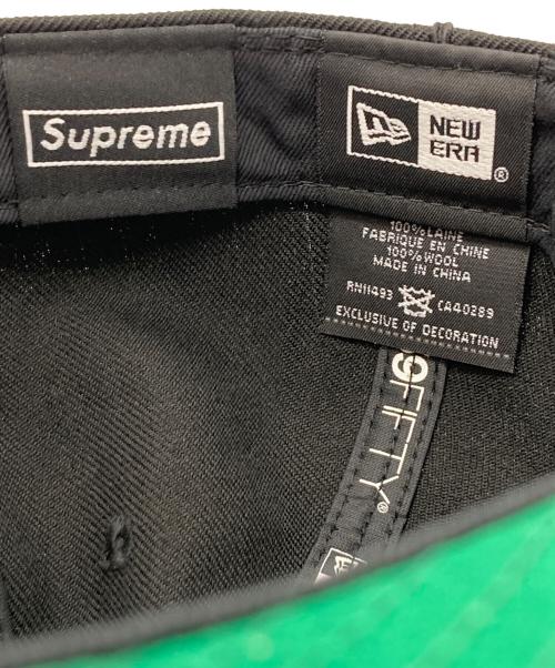 SUPREME（シュプリーム）Supreme (シュプリーム) New Era (ニューエラ) Box Logo Piping cap/ボックスロゴパイピングキャップ ブラック サイズ:71/2の古着・服飾アイテム