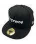 Supreme（シュプリーム）の古着「Box Logo Piping cap/ボックスロゴパイピングキャップ」｜ブラック