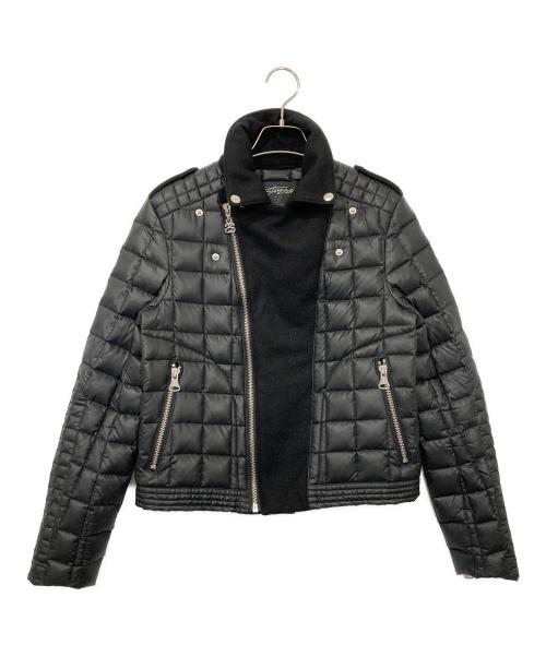 stussy（ステューシー）stussy (ステューシー) 切替ライダースダウンジャケット ブラック サイズ:MEDIUMの古着・服飾アイテム