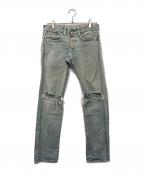 RRLダブルアールエル）の古着「ダメージ加工デニムパンツ」｜インディゴ