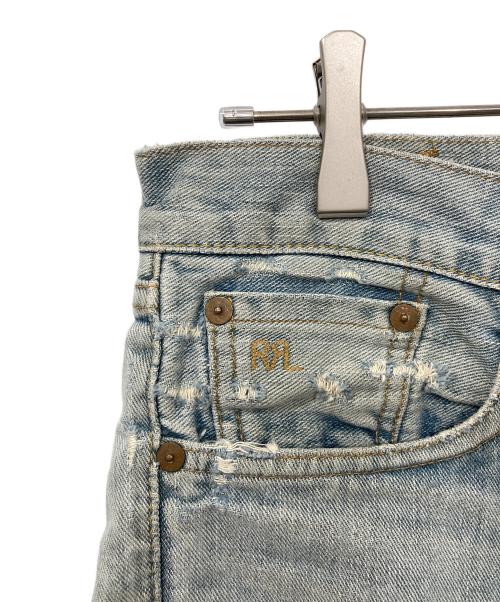 RRL（ダブルアールエル）RRL (ダブルアールエル) ダメージ加工デニムパンツ インディゴ サイズ:28×30の古着・服飾アイテム