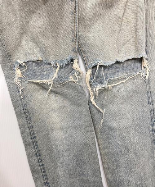 RRL（ダブルアールエル）RRL (ダブルアールエル) ダメージ加工デニムパンツ インディゴ サイズ:28×30の古着・服飾アイテム